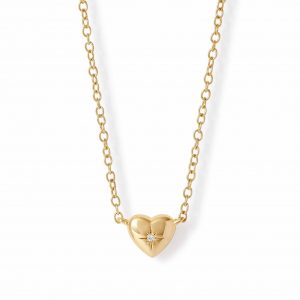 Astley Clarke Gold Biography Mini Heart Necklace
