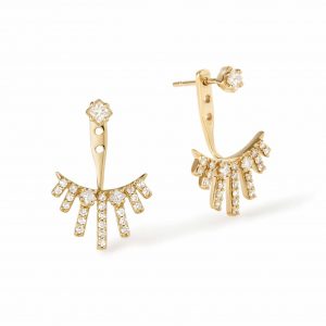 Astley Clarke Solid Gold Rising Sun Jacket Studs