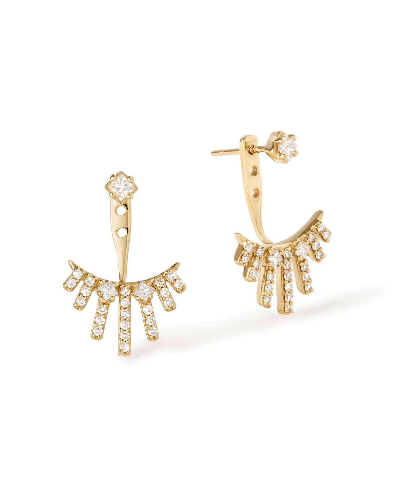 Astley Clarke Solid Gold Rising Sun Jacket Studs