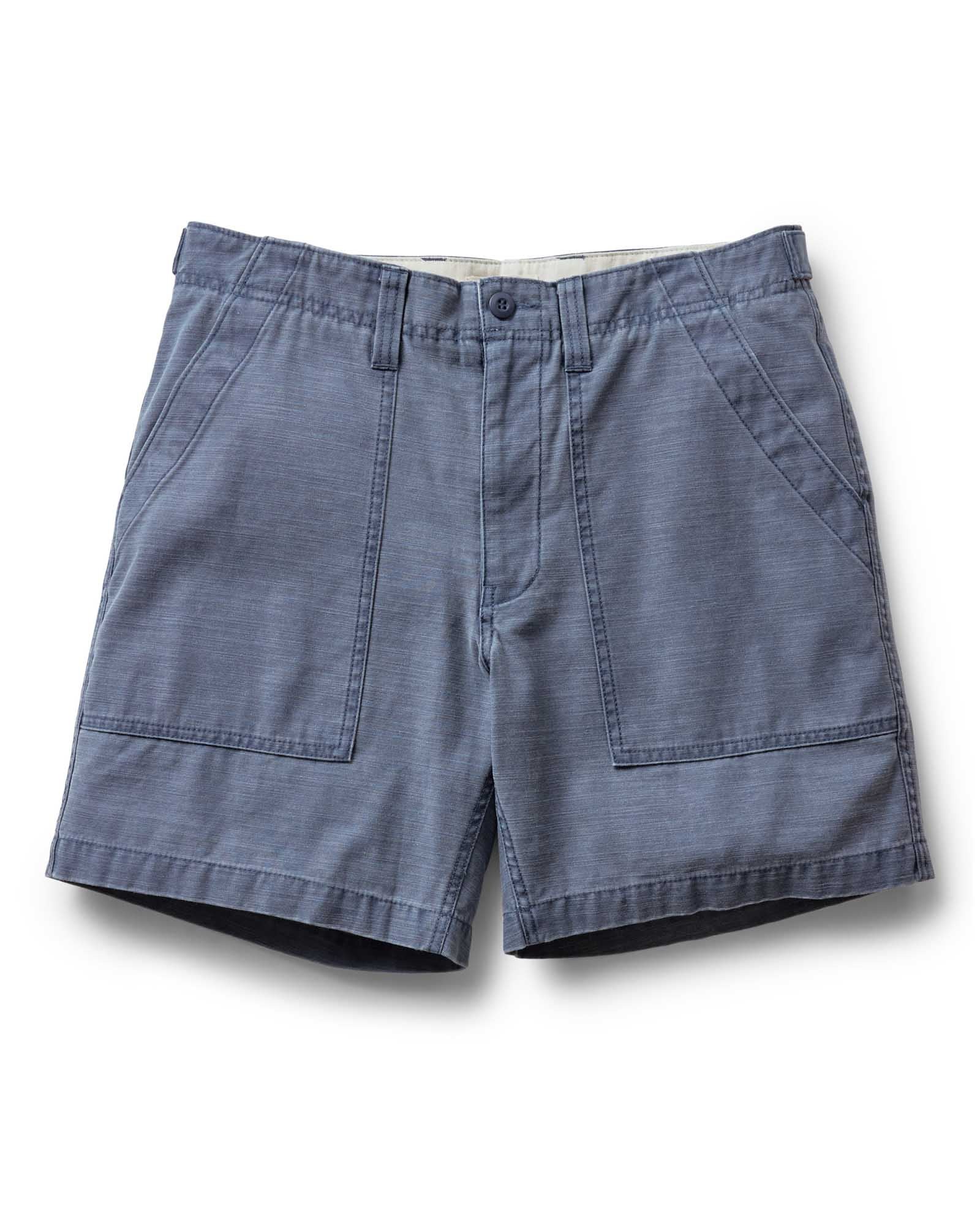 Taylorstitch The Surplus Short in Navy Reverse Sateen
