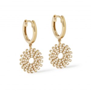 Astley Clarke Solid Gold Rising Sun Huggie Earrings
