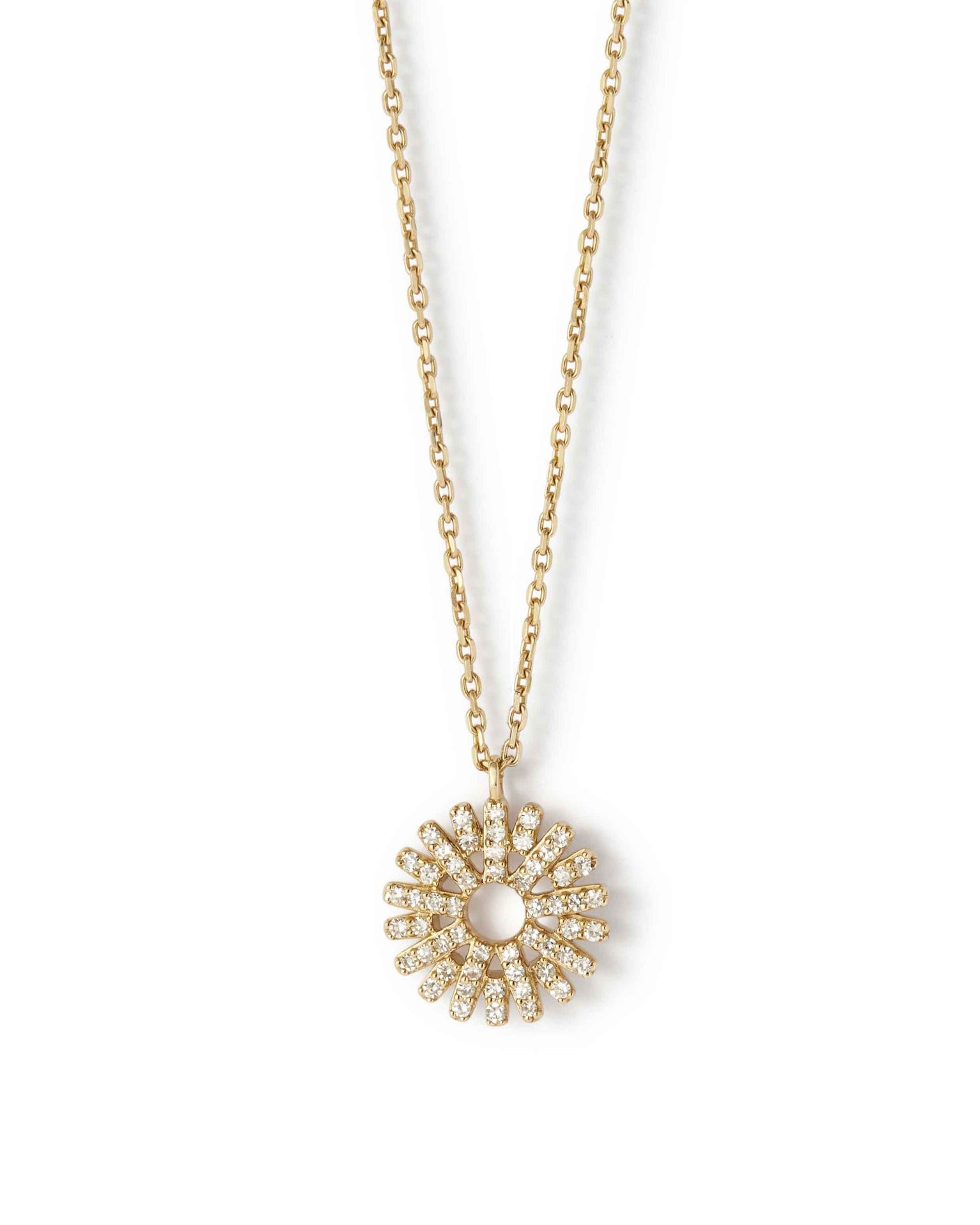 Astley Clarke Solid Gold Rising Sun Pendant Necklace