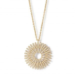 Astley Clarke Solid Gold Large Rising Sun Pendant Necklace