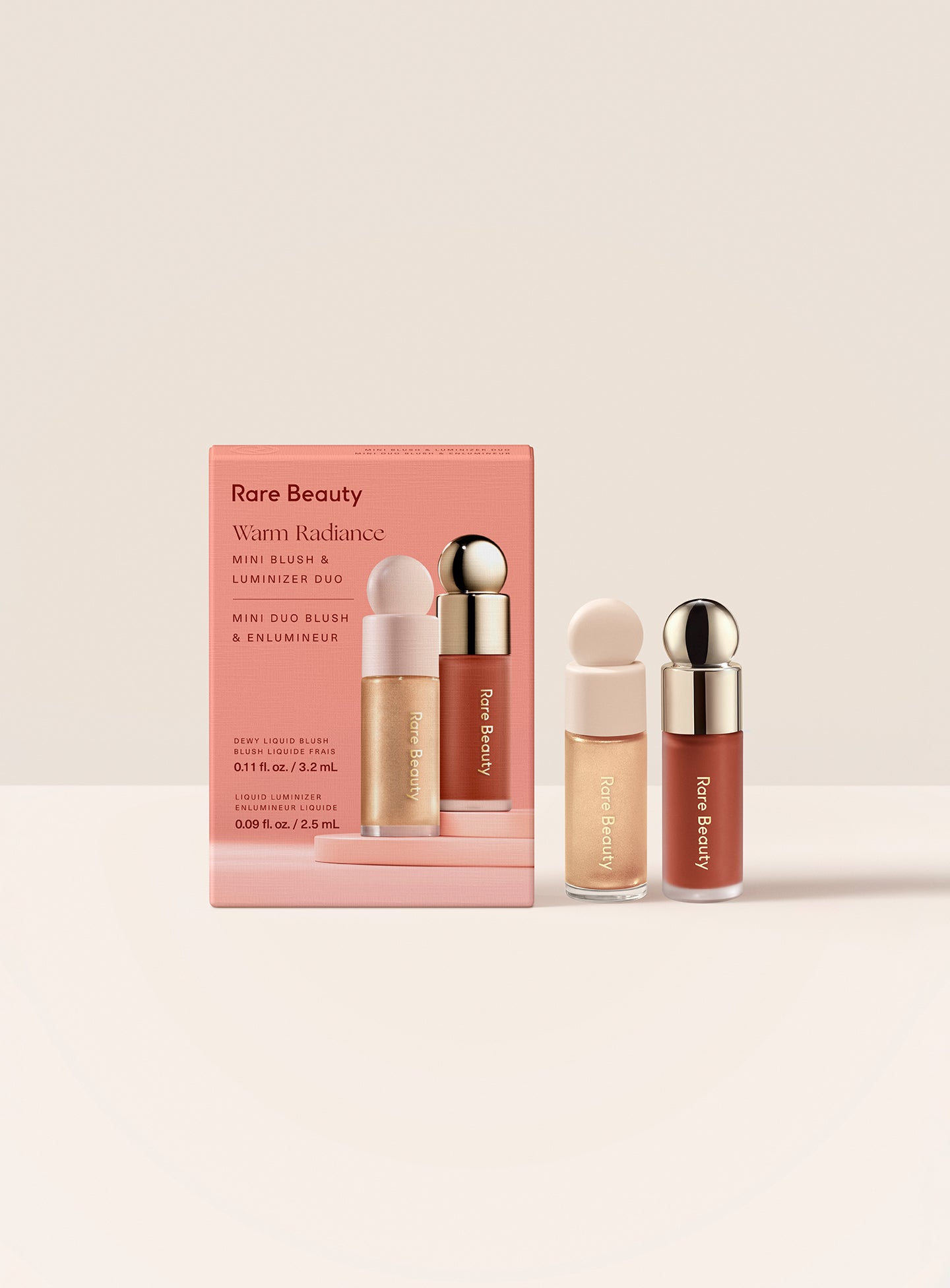 Rare Beauty Warm Radiance Mini Blush & Luminizer Duo