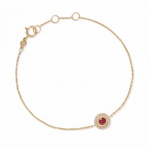 Astley Clarke Solid Gold Icon Aura Ruby Diamond Bracelet