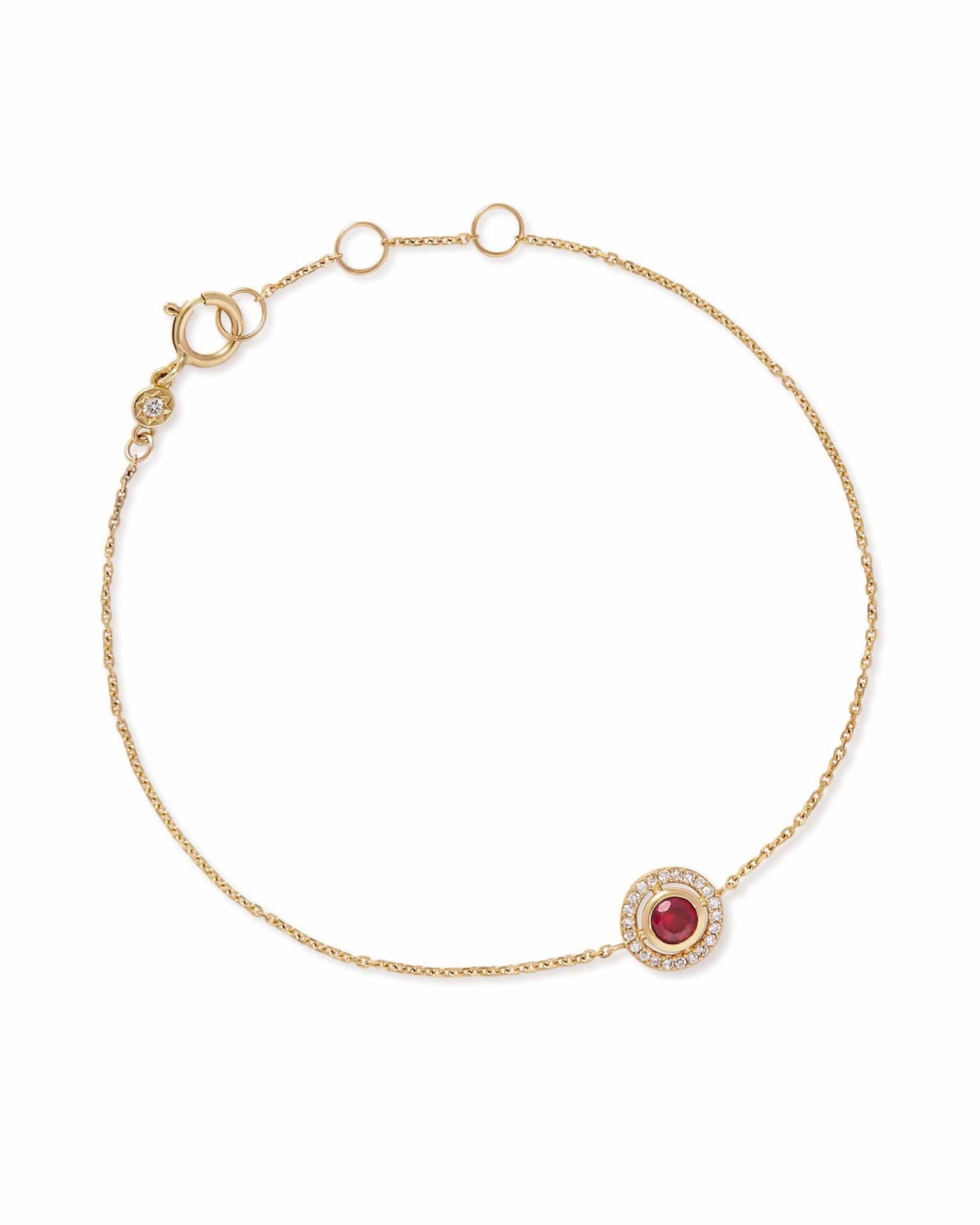 Astley Clarke Solid Gold Icon Aura Ruby Diamond Bracelet