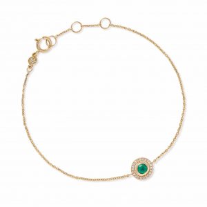 Astley Clarke Solid Gold Icon Aura Emerald Diamond Bracelet
