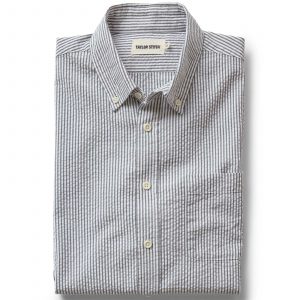 Taylorstitch The Jack in Navy Stripe Seersucker