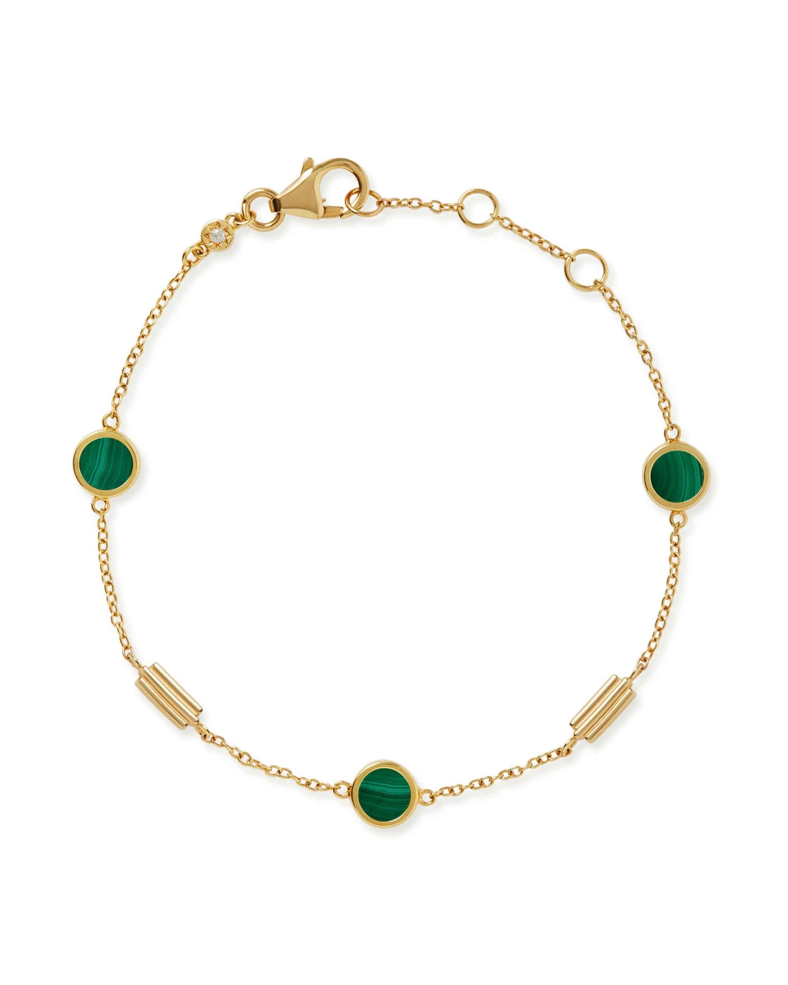 Astley Clarke Gold Stilla Malachite Bracelet