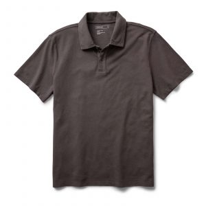 Taylorstitch The Cotton Hemp Polo in Asphalt Pique