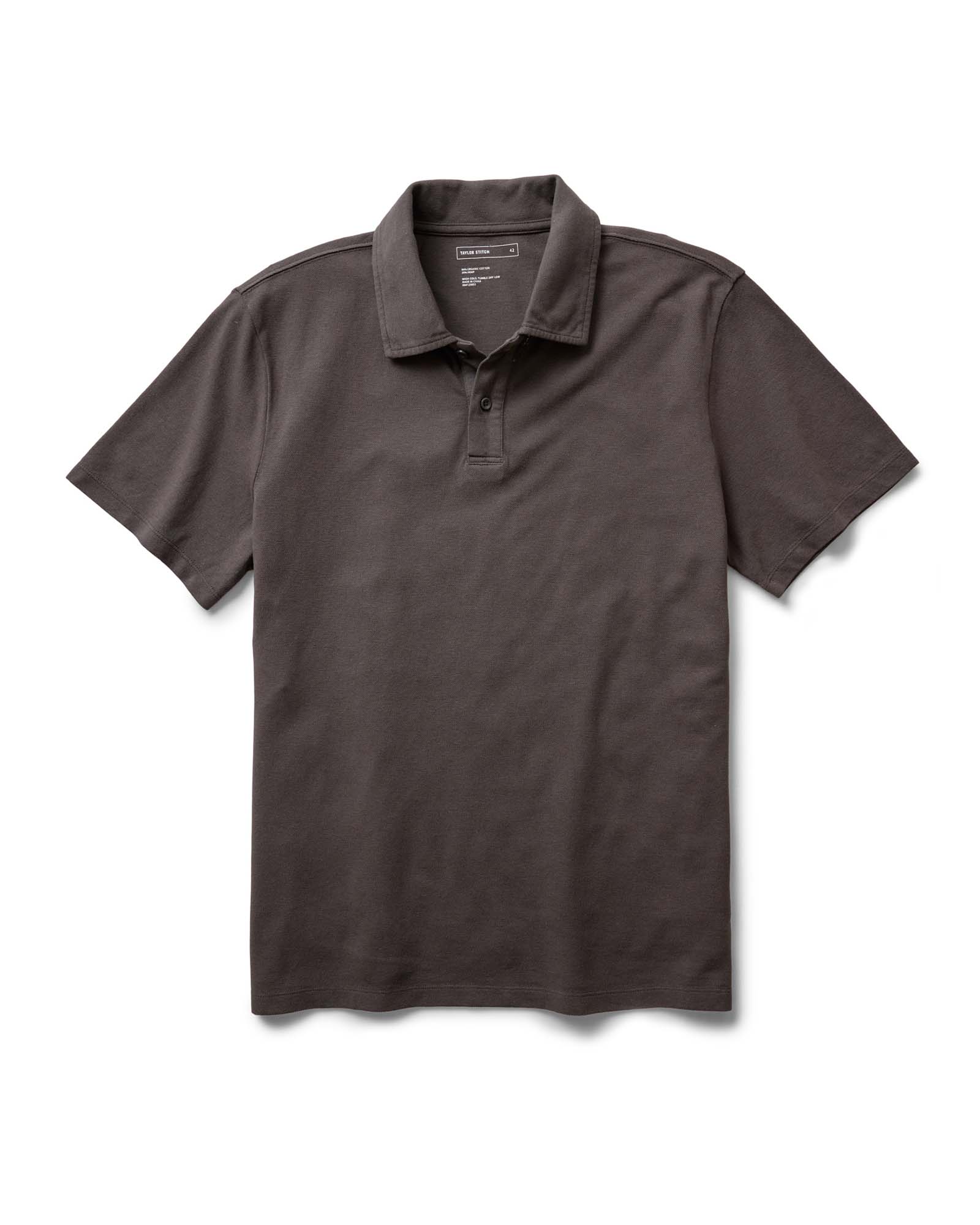 Taylorstitch The Cotton Hemp Polo in Asphalt Pique