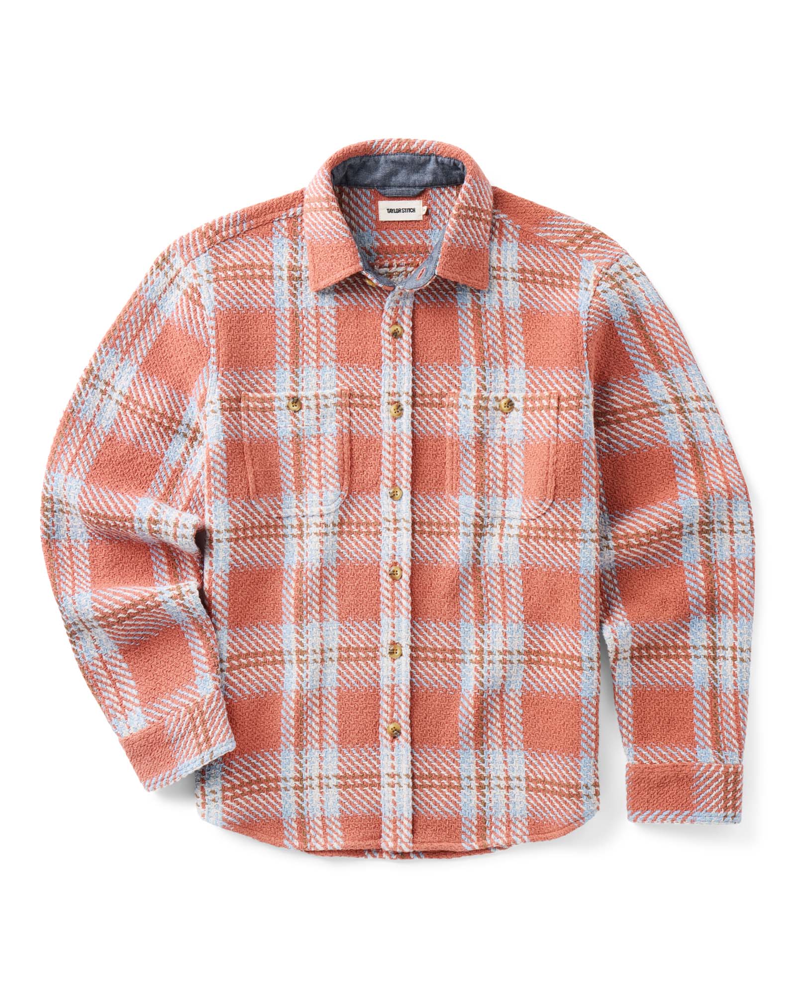 Taylorstitch The Cutter Overshirt in Salmon Plaid