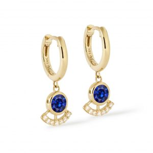 Astley Clarke Solid Gold Sapphire and Diamond Drop Earrings