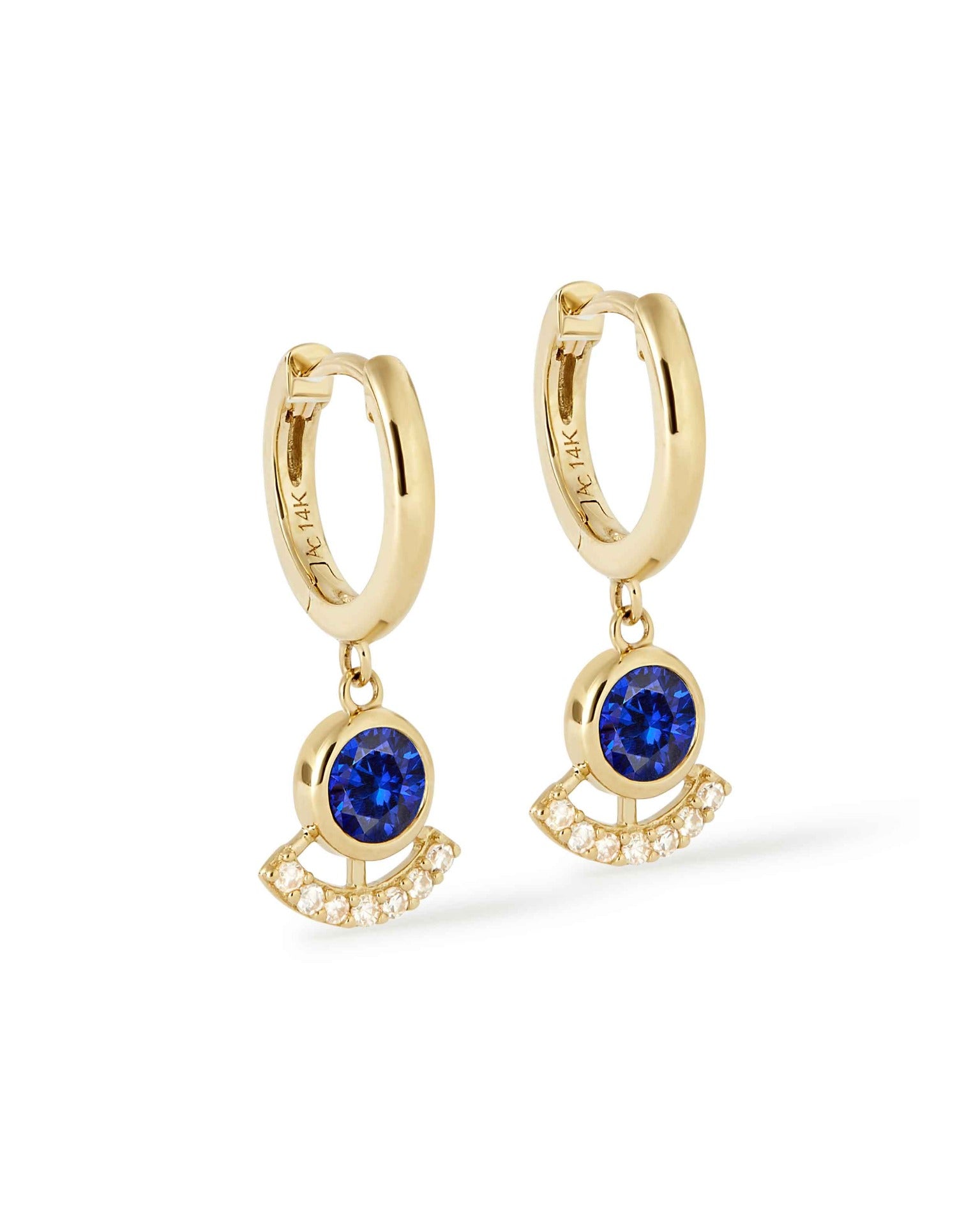 Astley Clarke Solid Gold Sapphire and Diamond Drop Earrings