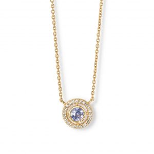 Astley Clarke Solid Gold December Birthstone Tanzanite Pendant Necklace