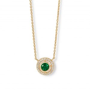 Astley Clarke Solid Gold May Birthstone Emerald Pendant Necklace