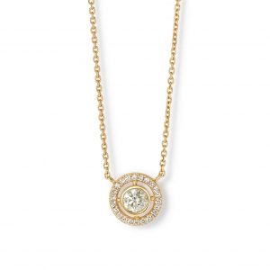 Astley Clarke Solid Gold April Birthstone Diamond Pendant Necklace