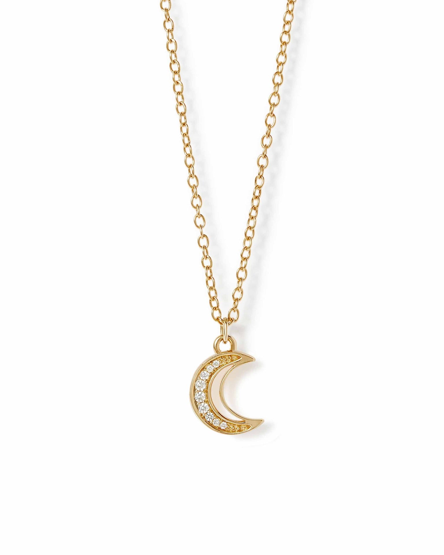 Astley Clarke Gold Celestial Moon Pendant Necklace