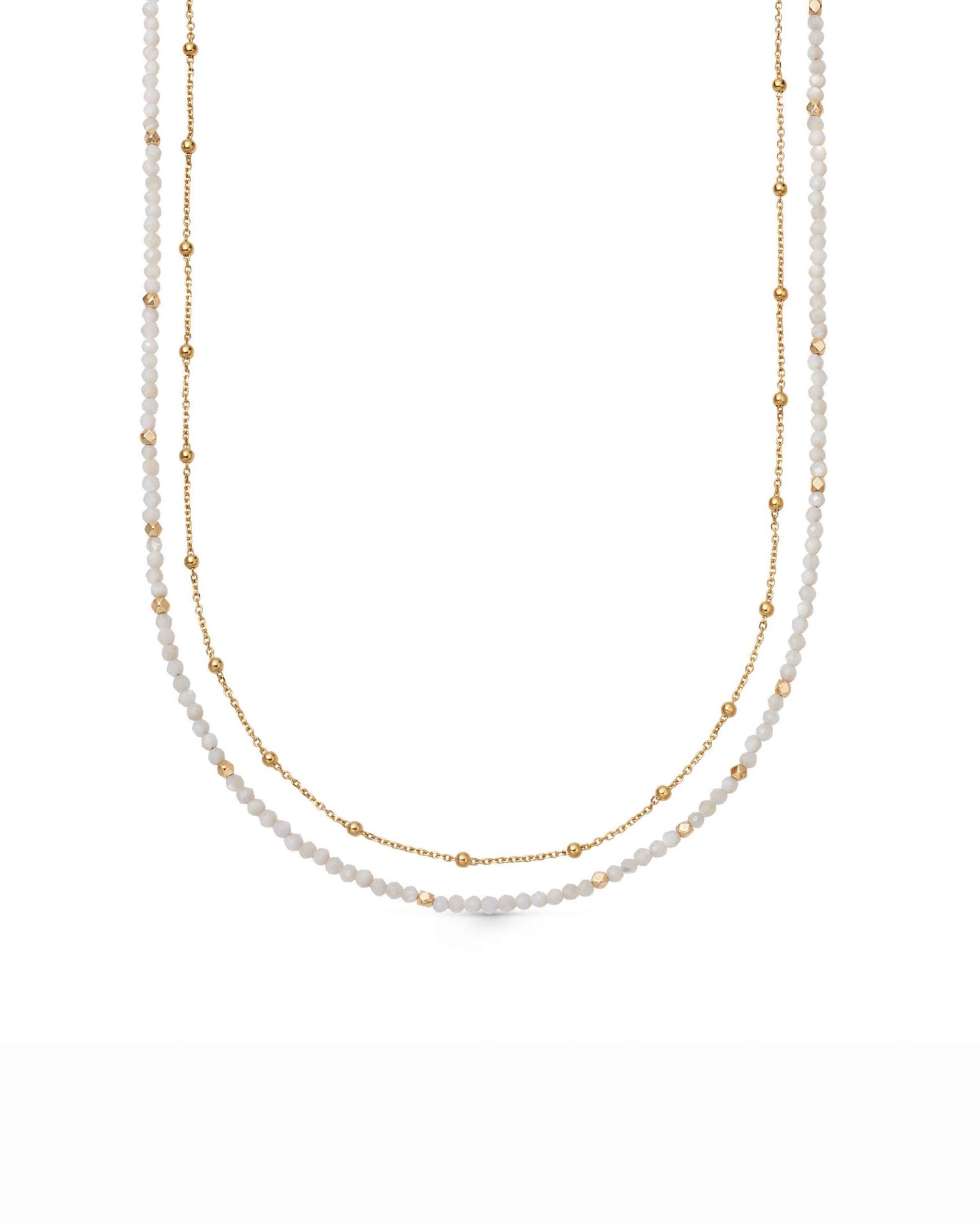 Astley Clarke Gold Biography Mother of Pearl Necklace