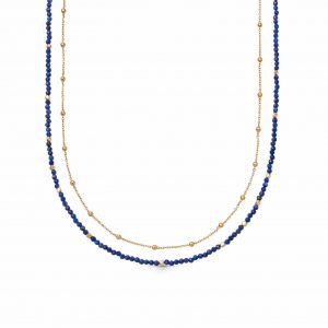 Astley Clarke Gold Biography Lapis Necklace