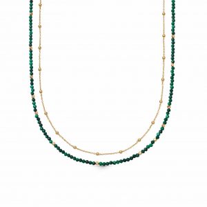 Astley Clarke Gold Biography Malachite Necklace