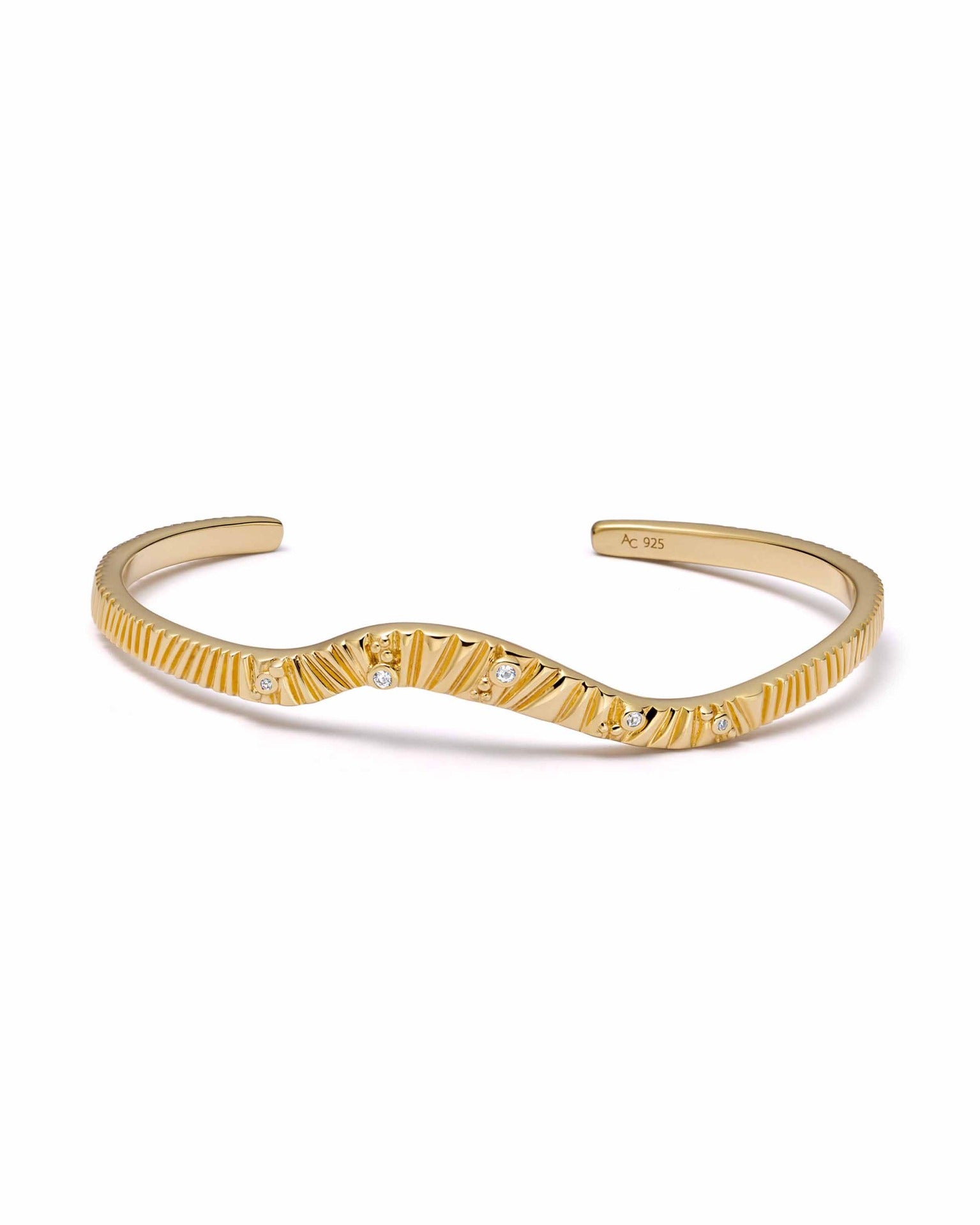 Astley Clarke Gold Raye Cuff Bangle