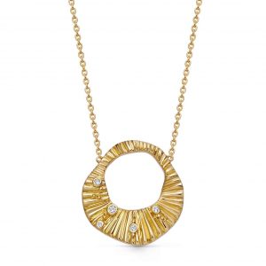 Astley Clarke Gold Raye Pendant Necklace