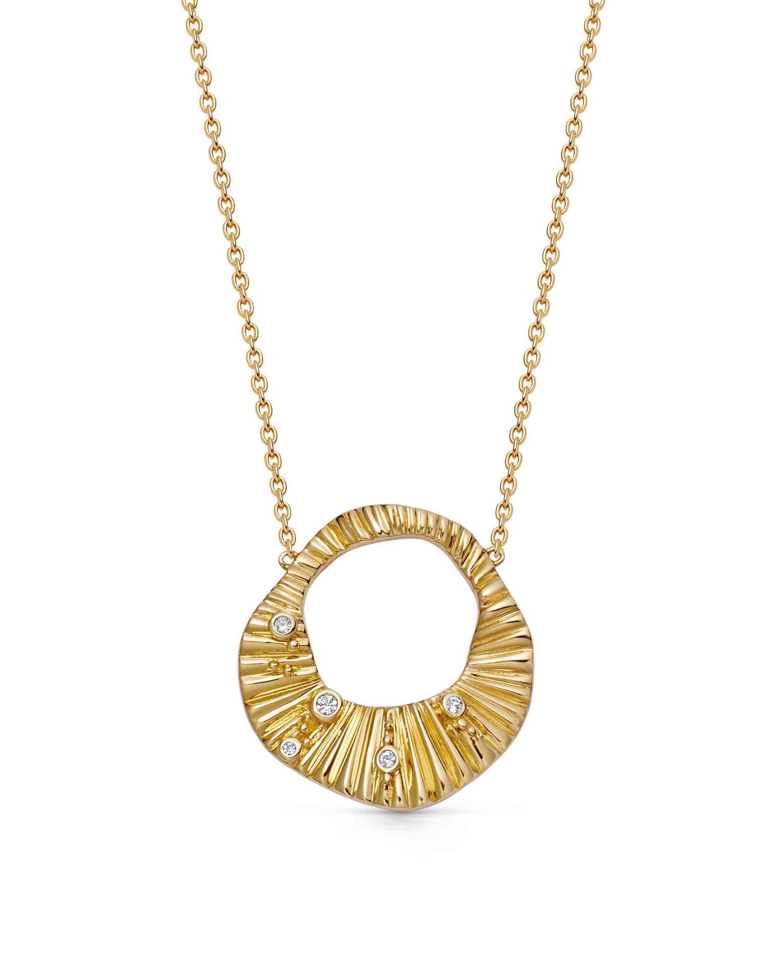 Astley Clarke Gold Raye Pendant Necklace