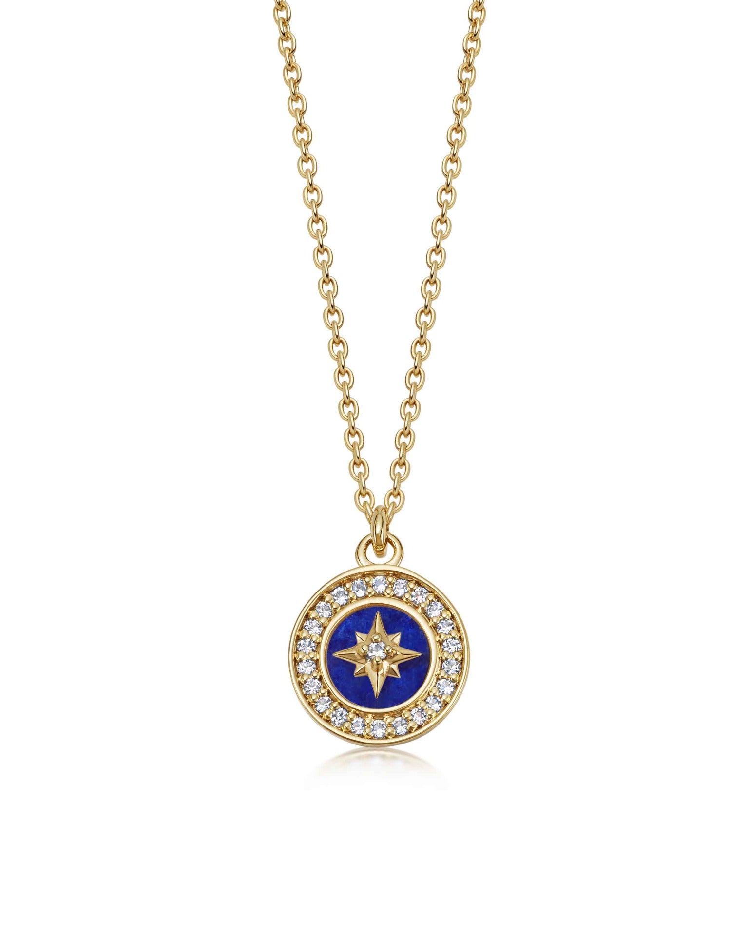 Astley Clarke Gold Polaris Lapis Pendant Necklace