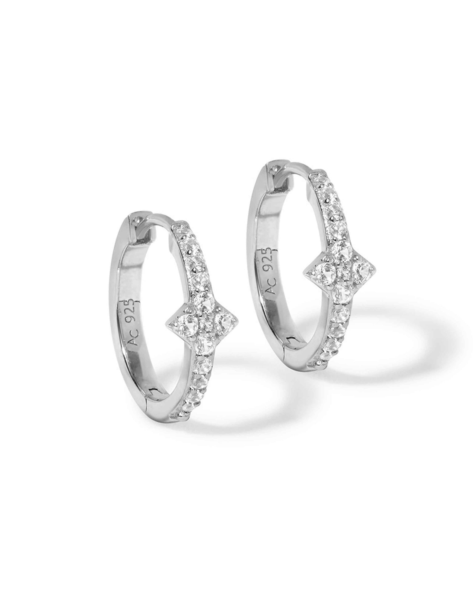 Astley Clarke Silver Luna Light Hoop Earrings