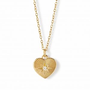 Astley Clarke Gold Biography Heart Pendant Necklace