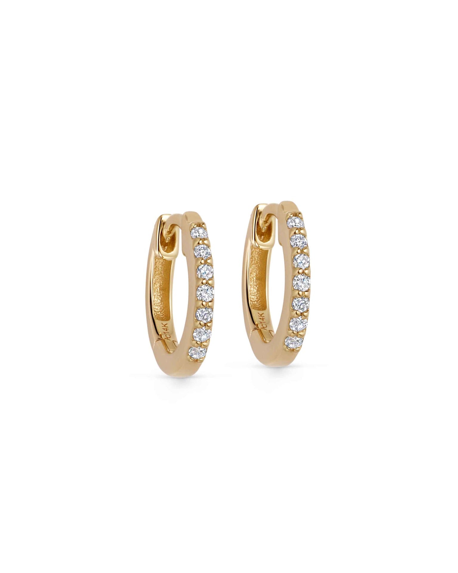 Astley Clarke Solid Gold Mini Halo Huggie Hoop Earrings