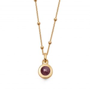 Astley Clarke Gold July Ruby Birthstone Pendant Necklace