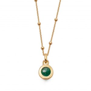 Astley Clarke Gold Emerald May Birthstone Pendant Necklace