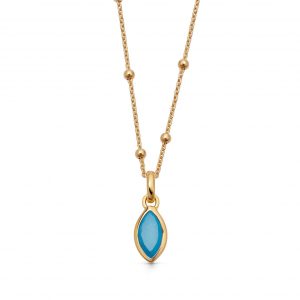 Astley Clarke Gold December Turquoise Birthstone Pendant Necklace