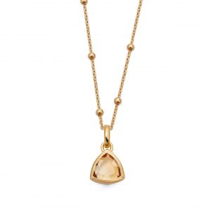 Astley Clarke Gold November Citrine Birthstone Pendant Necklace