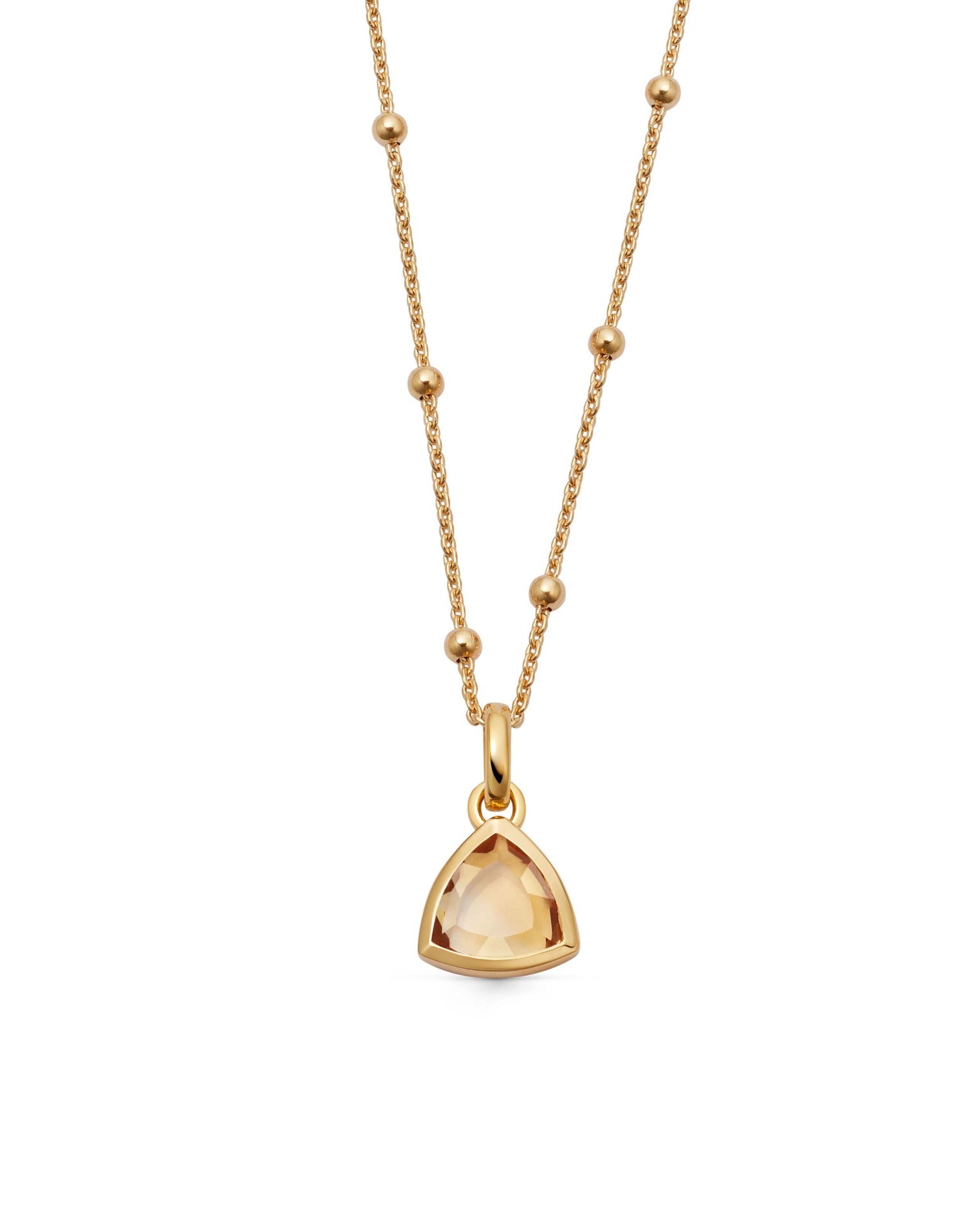 Astley Clarke Gold November Citrine Birthstone Pendant Necklace