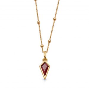 Astley Clarke Gold January Red Garnet Birthstone Pendant Necklace