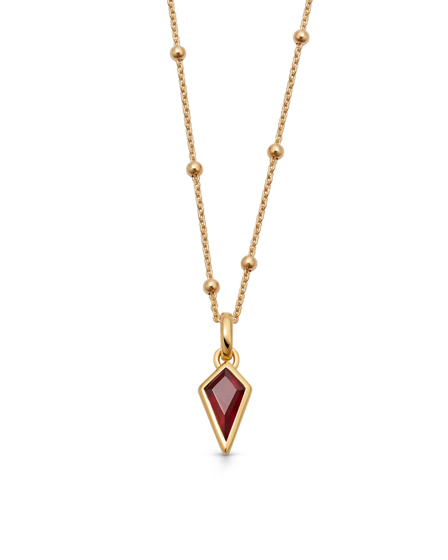 Astley Clarke Gold January Red Garnet Birthstone Pendant Necklace