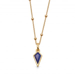 Astley Clarke Gold September Lapis Birthstone Pendant Necklace