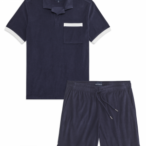 Mackweldon Terry Cloth Polo + Shorts Set Night Sky