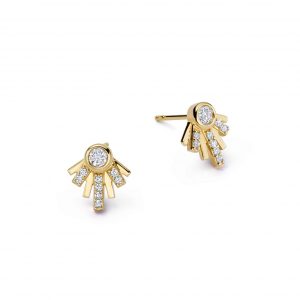 Astley Clarke Solid Gold Atomic Lab Grown Diamond Stud Earrings