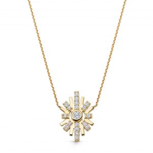 Astley Clarke Solid Gold Atomic Diamond Pendant Necklace