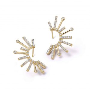 Astley Clarke Solid Gold Nova Diamond Twist Stud Earrings