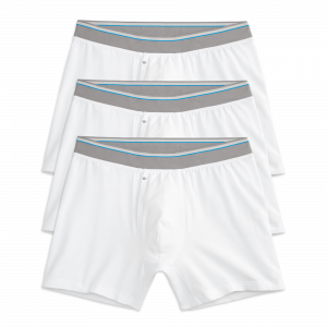 Mackweldon 3-Pack AIRKNITˣ Cotton Boxer Briefs - With Fly Bright White