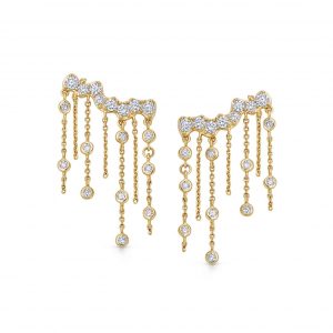 Astley Clarke Solid Gold Asteri Diamond Chain Crawler Earrings