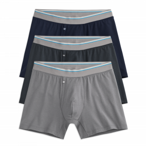 Mackweldon 3-Pack AIRKNITˣ Cotton Boxer Briefs - With Fly Fade to Black