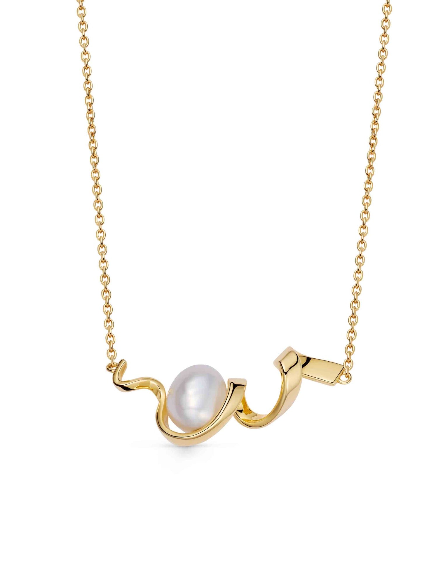 Astley Clarke Gold Floe Pearl Necklace