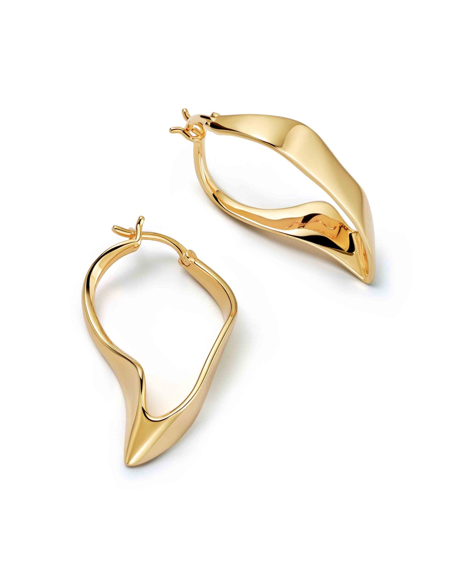 Astley Clarke Gold Floe Hoop Earrings