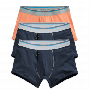 Mackweldon 3-Pack 18-Hour Jersey Trunks Blue & Coral